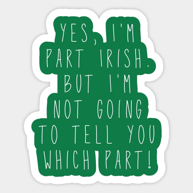 Part Irish Sticker by Scarebaby